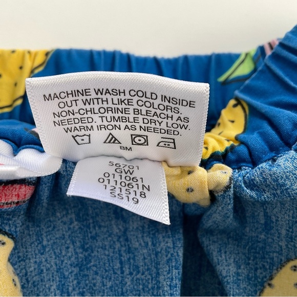 Hanna Andersson Girls Skirt Sz 5 Multicolor Pineapples Pockets Cotton Pull On - Picture 5 of 6